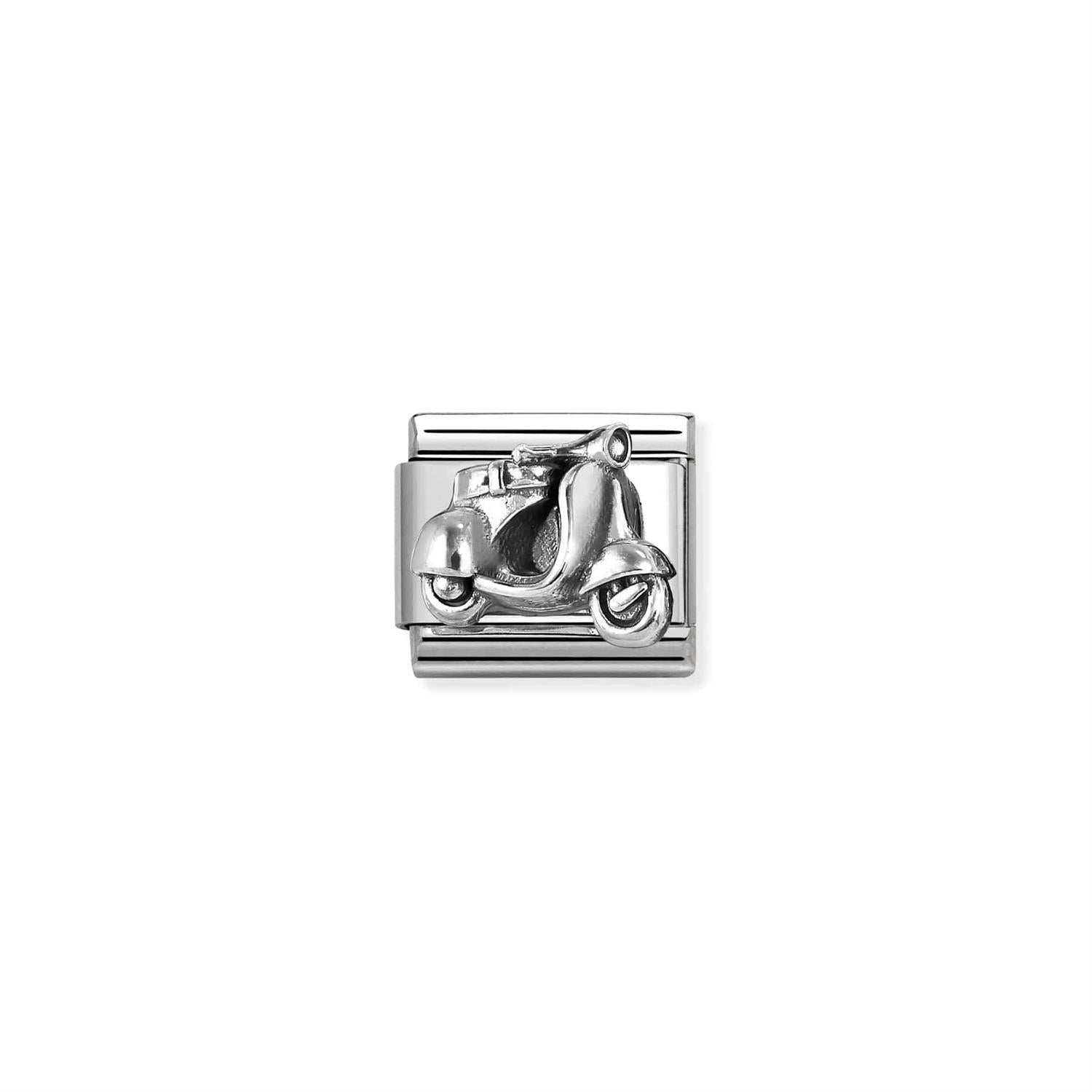 Silver Scooter Link Charm - Silver