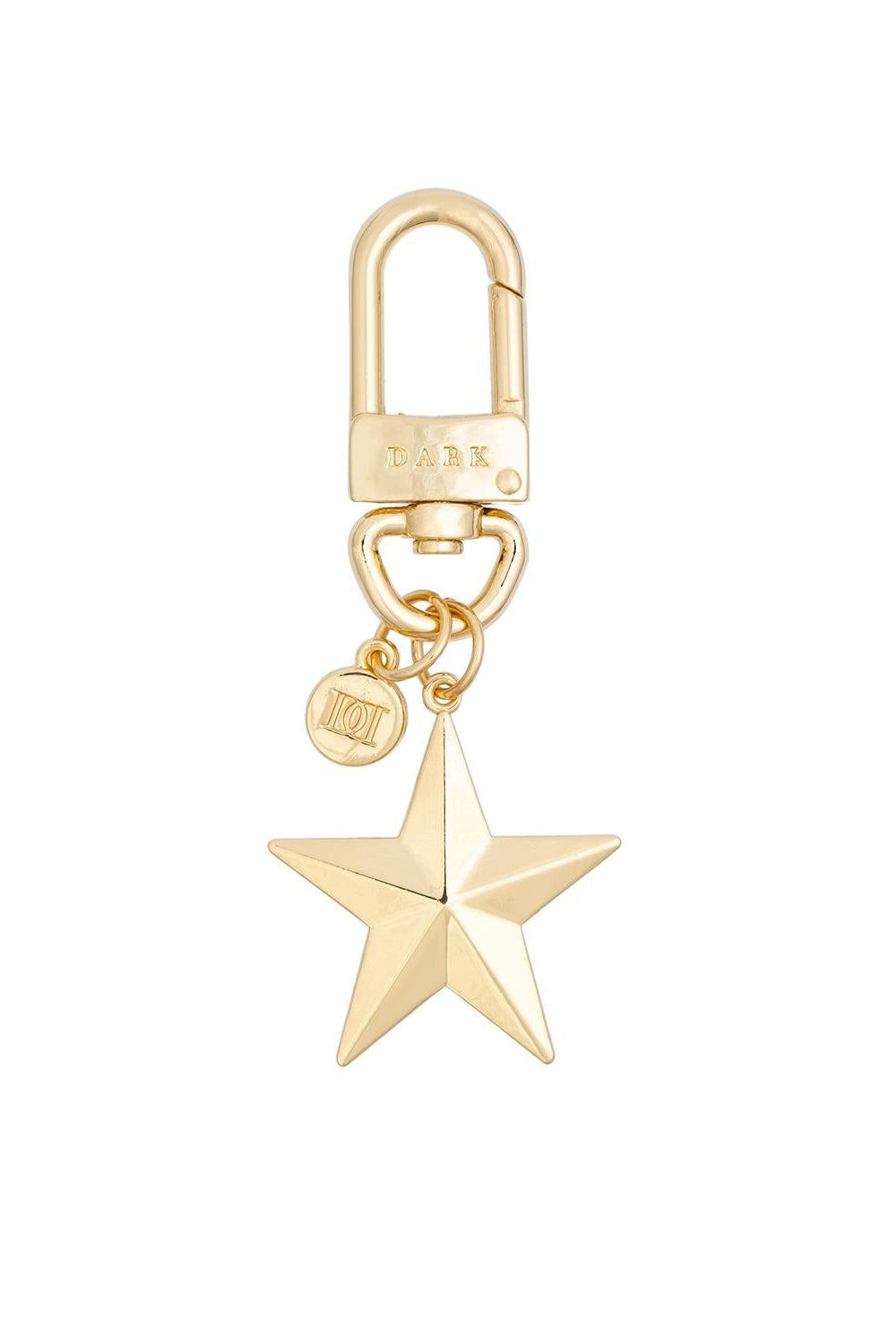 Metal Sign Bag Charm Star - Gold