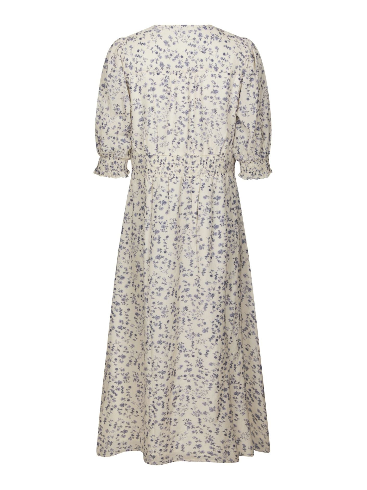 Valley Structure Flower Dress Off White - Off-White