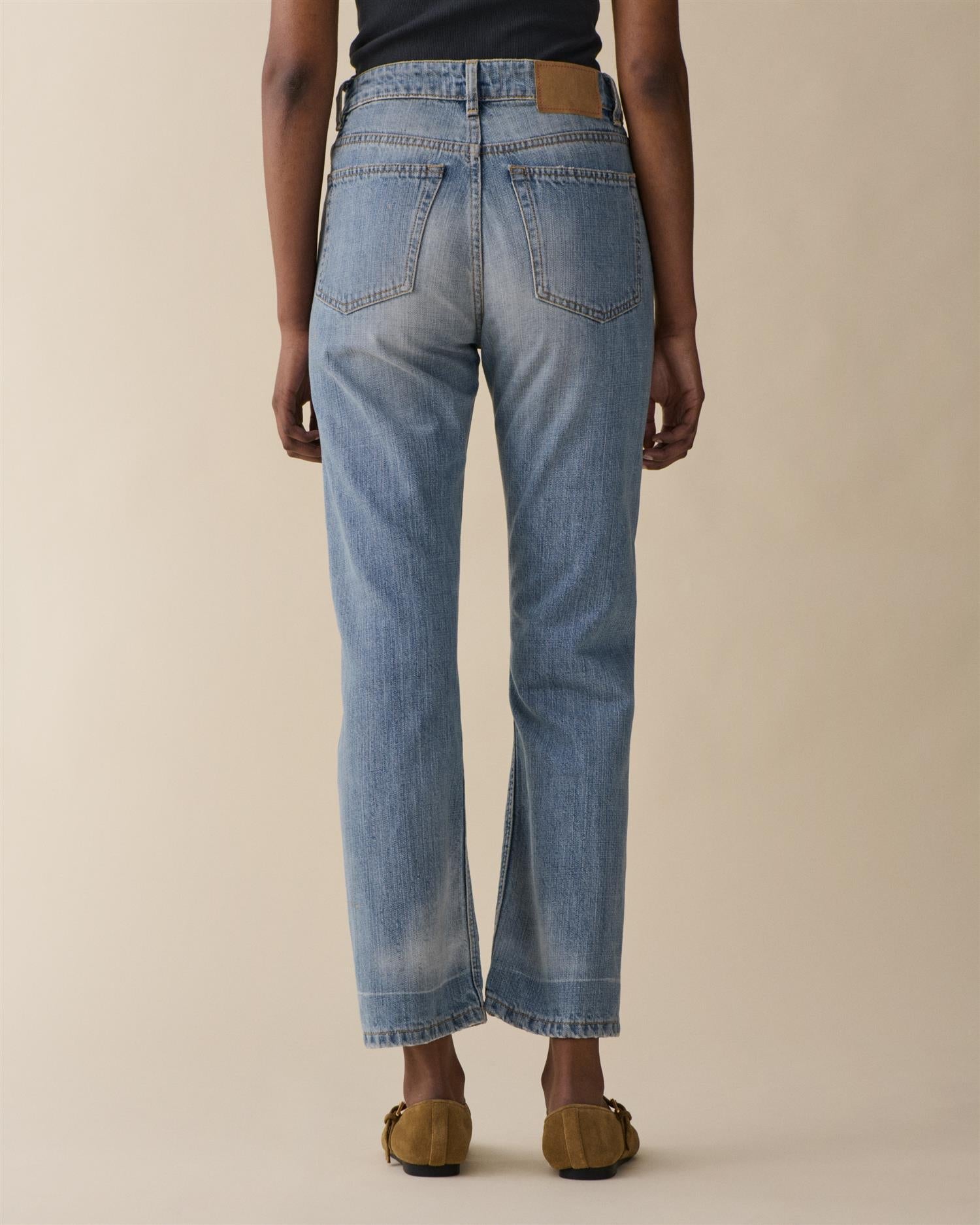 Sisli Cropped Light Blue Righe - Denim