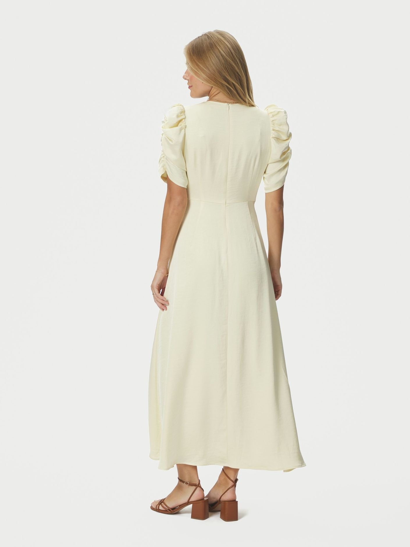 Benuti Solid Dress Light Yellow - Cream