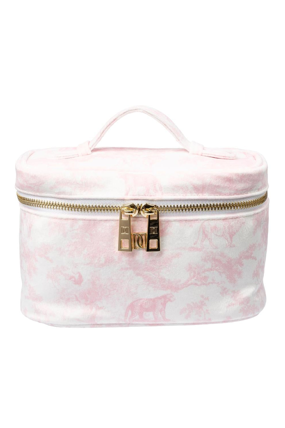 Velvet Vanity Bag Small Cotton Candy Savannah Pattern - Pink