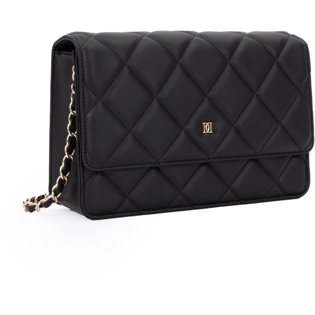 Leather Quilted Bag Black - Black
