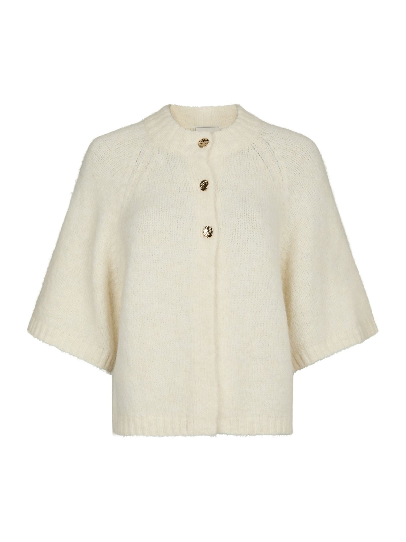 Benuta Fluffy Knit Cardigan Off White - Off-White
