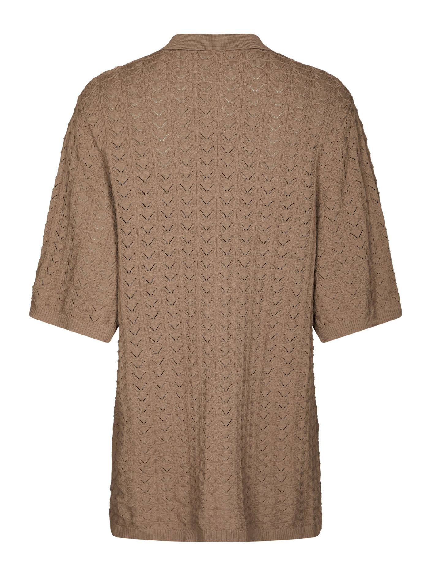 Sette Fine Crochet Blouse Taupe - Beige