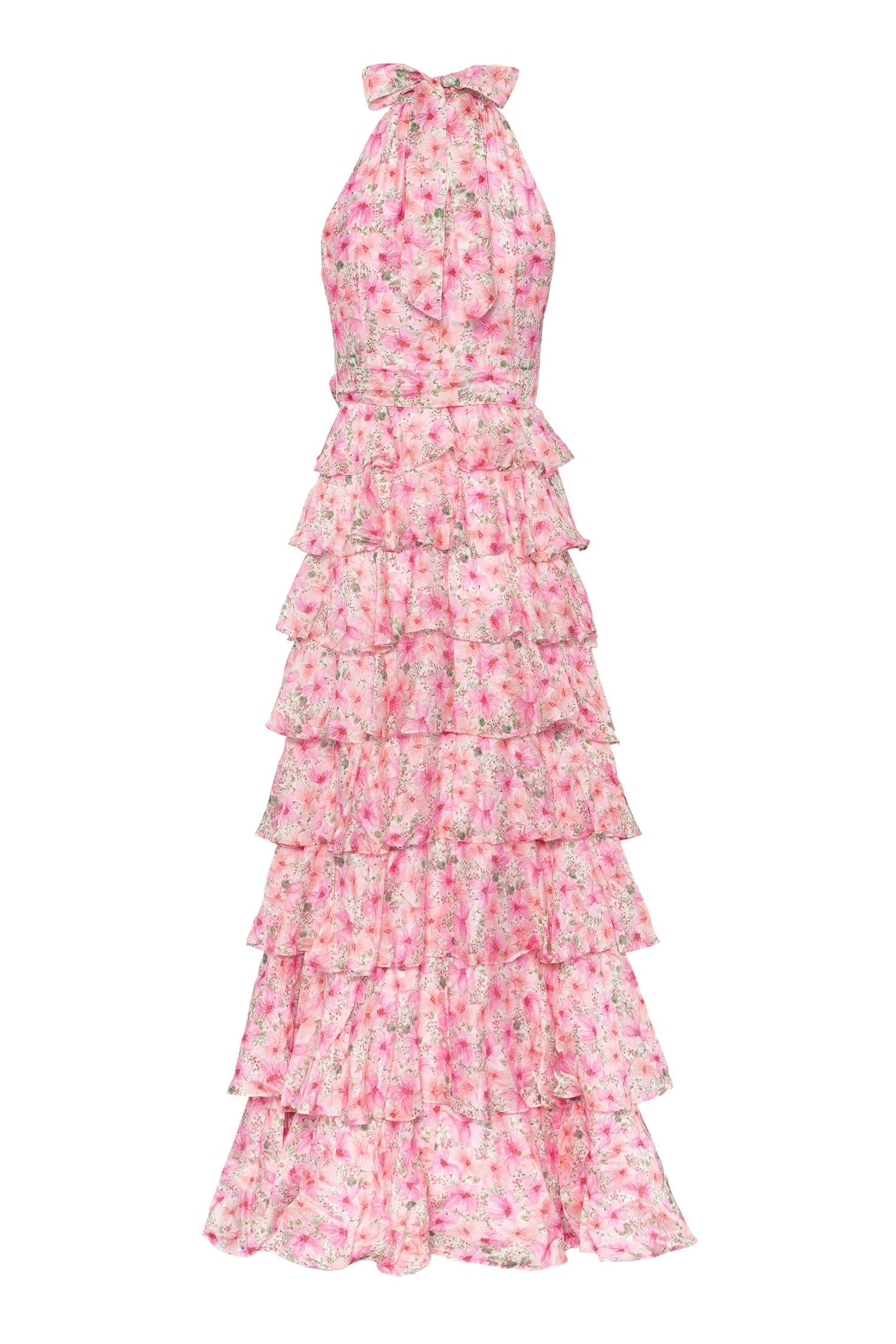 Angel Maxi Dress Garden Serenade - Pink
