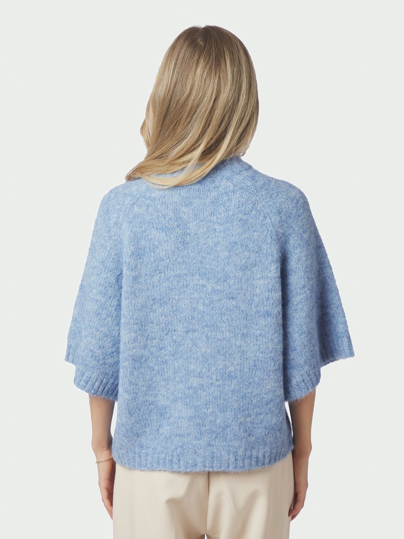 Benuta Fluffy Knit Cardigan Dusty Blue - Sky Blue