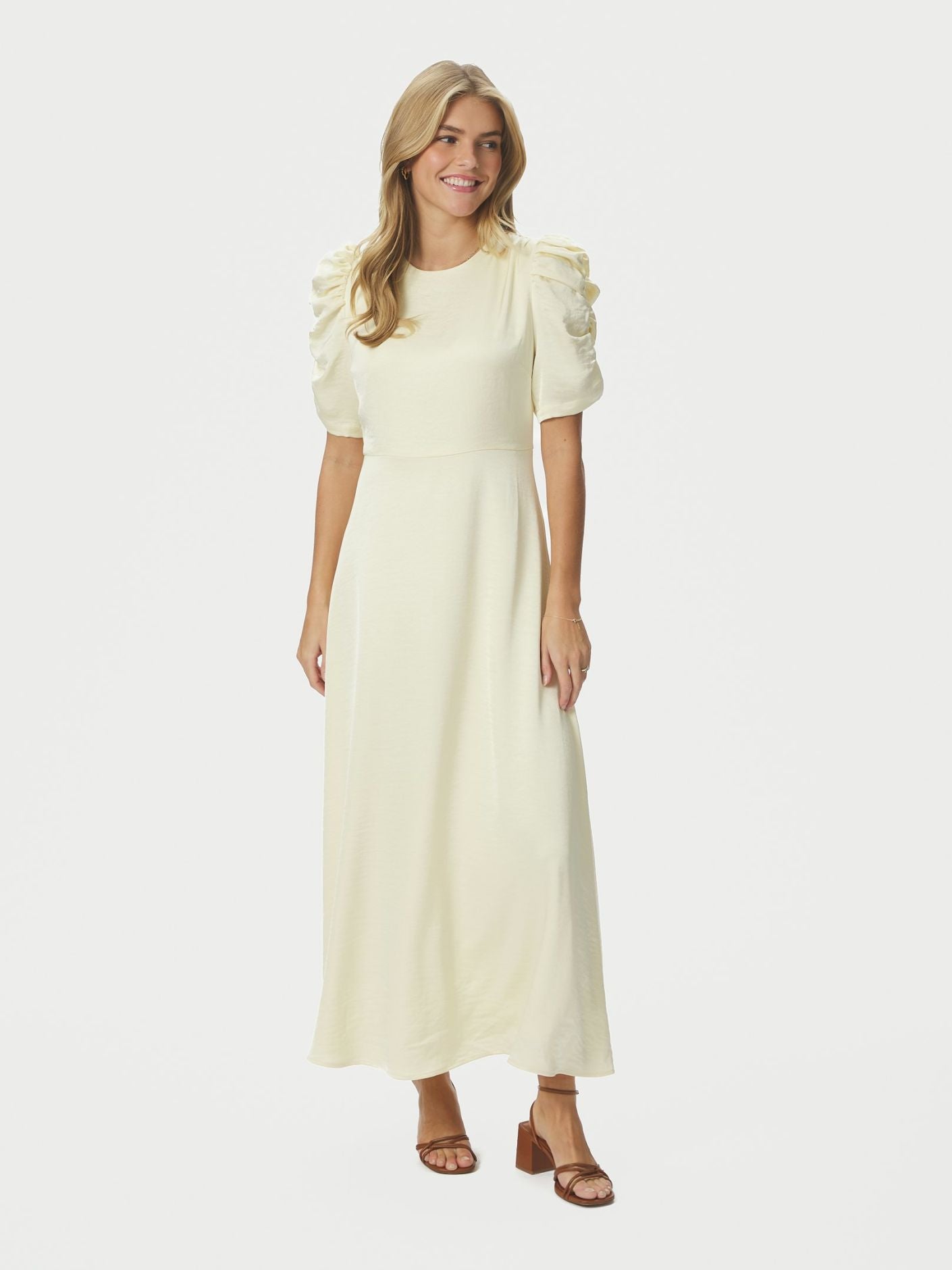 Benuti Solid Dress Light Yellow - Cream