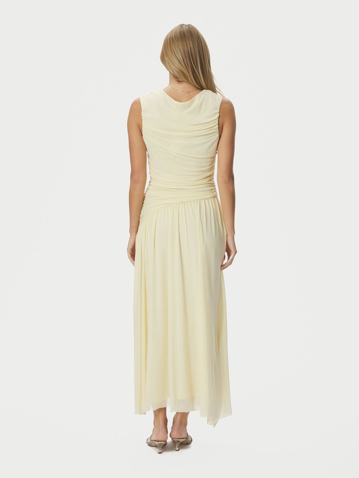 Cludine Mesh Dress Light Yellow - Yellow