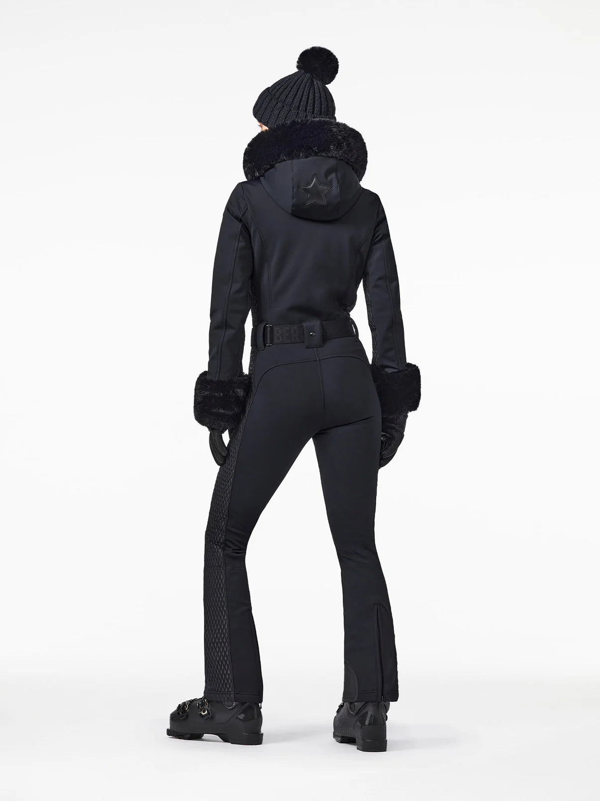 Angele Faux Border Ski Suit Black - Black