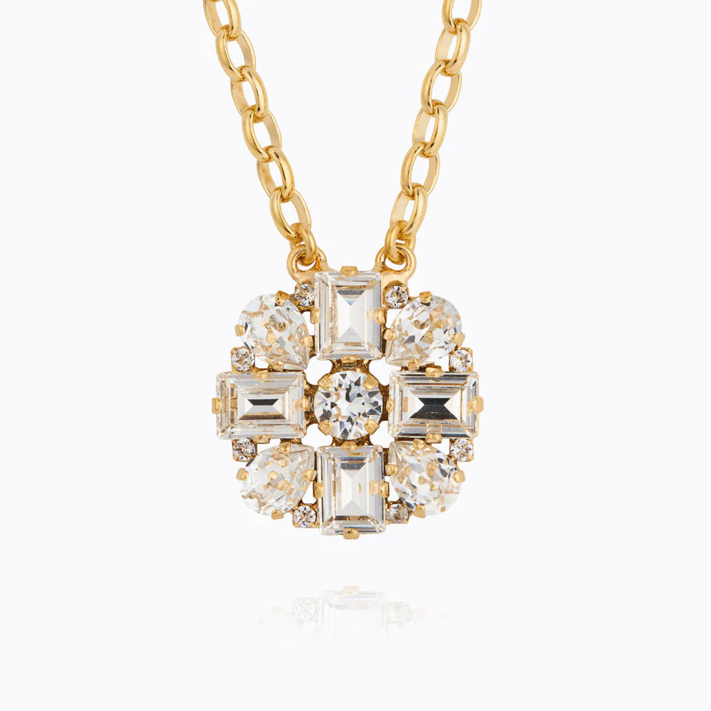 Diora Chain Necklace Gold Crystal - Gold