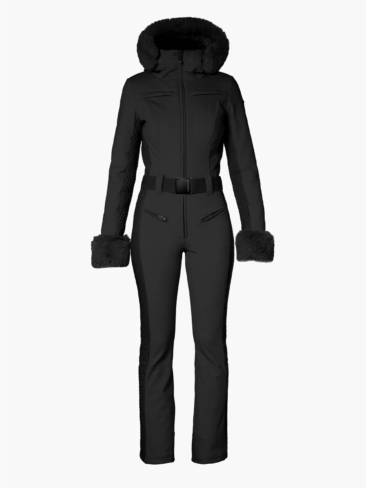 Angele Faux Border Ski Suit Black - Black