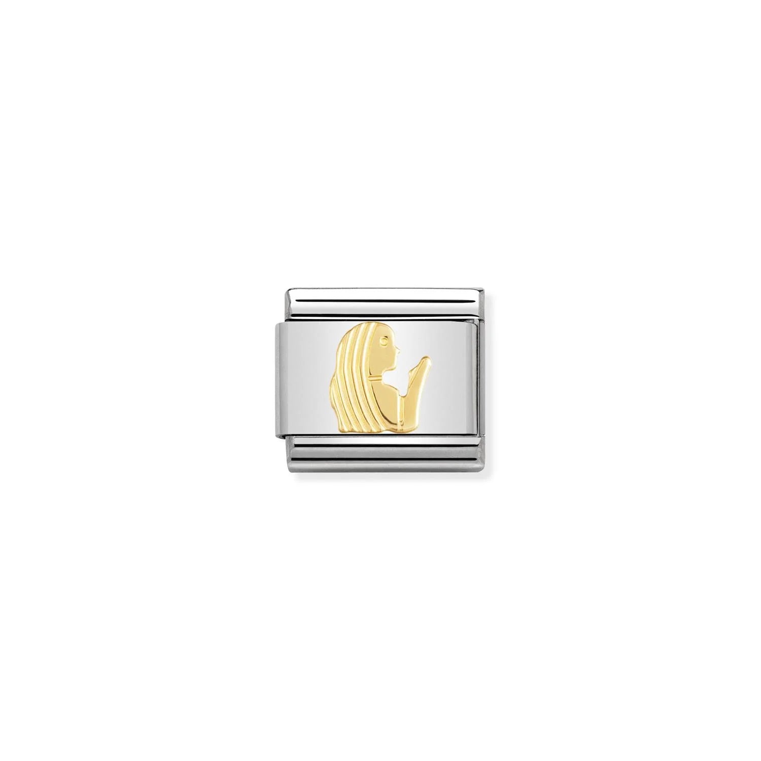 Zodiac Virgo Gold Link Charm - Silver