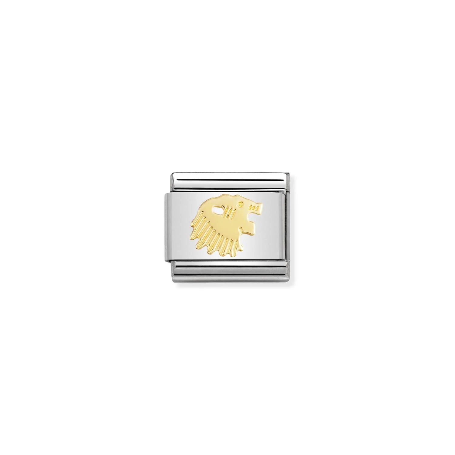 Zodiac Leo Gold Link Charm - Silver