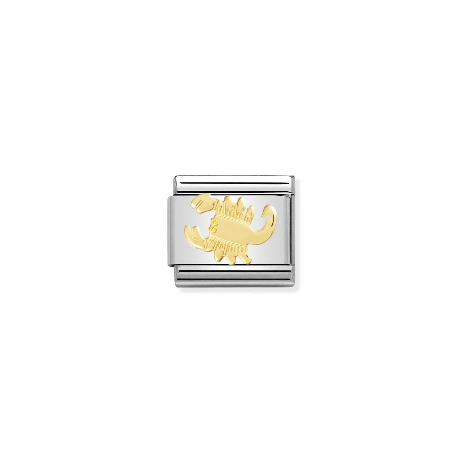 Zodiac Scorpio Gold Link Charm - Silver
