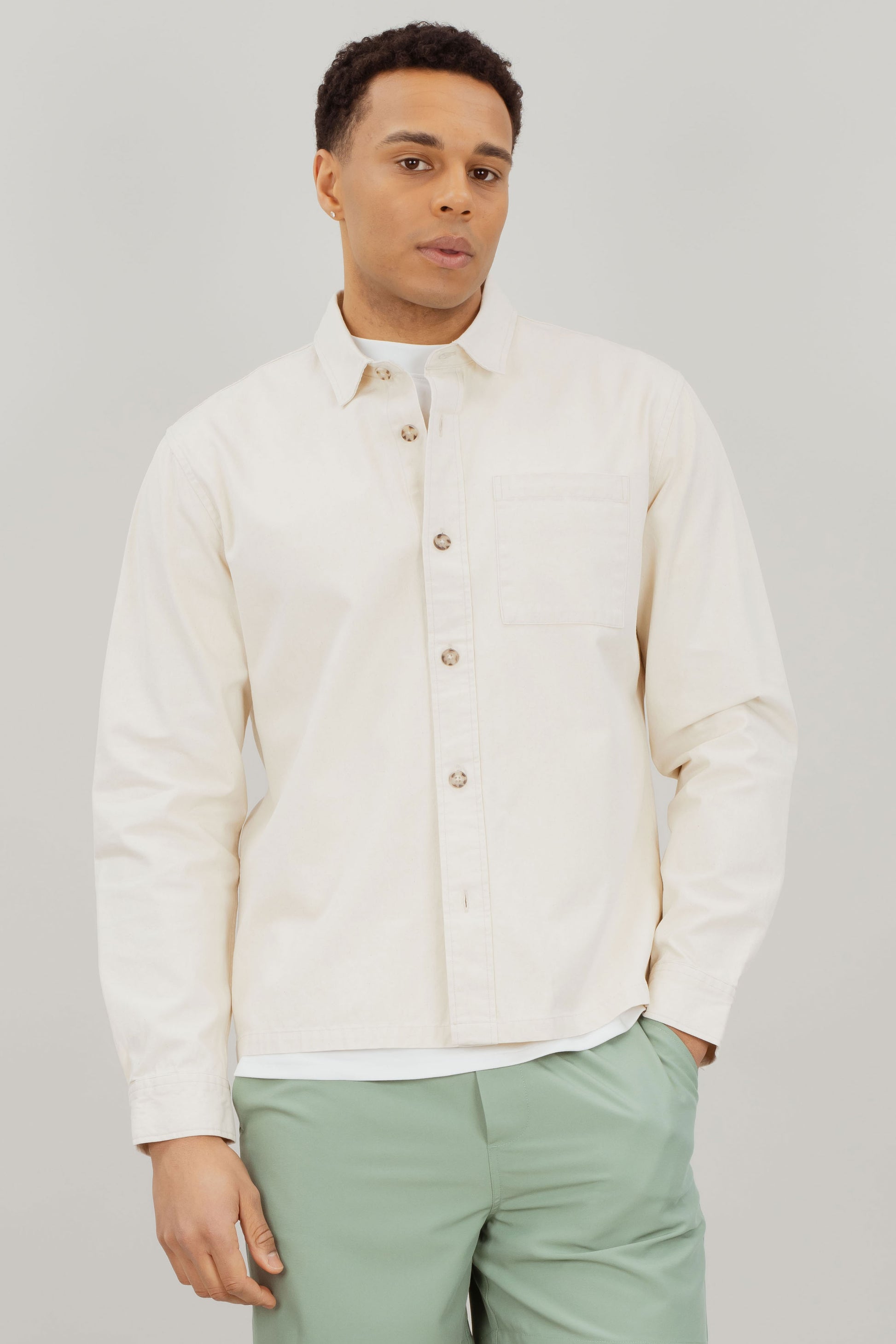 Lewis LS shirt - Cream