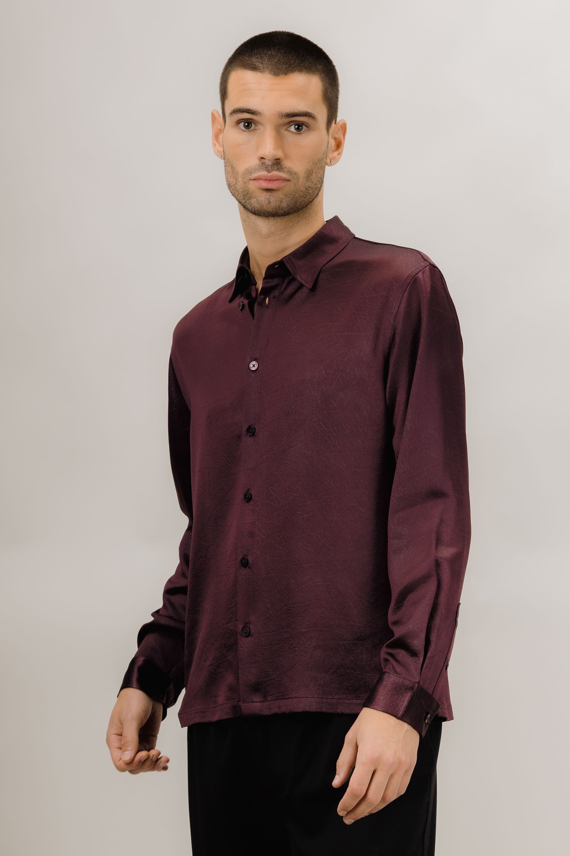 Lysander LS Shirt - Burgundy