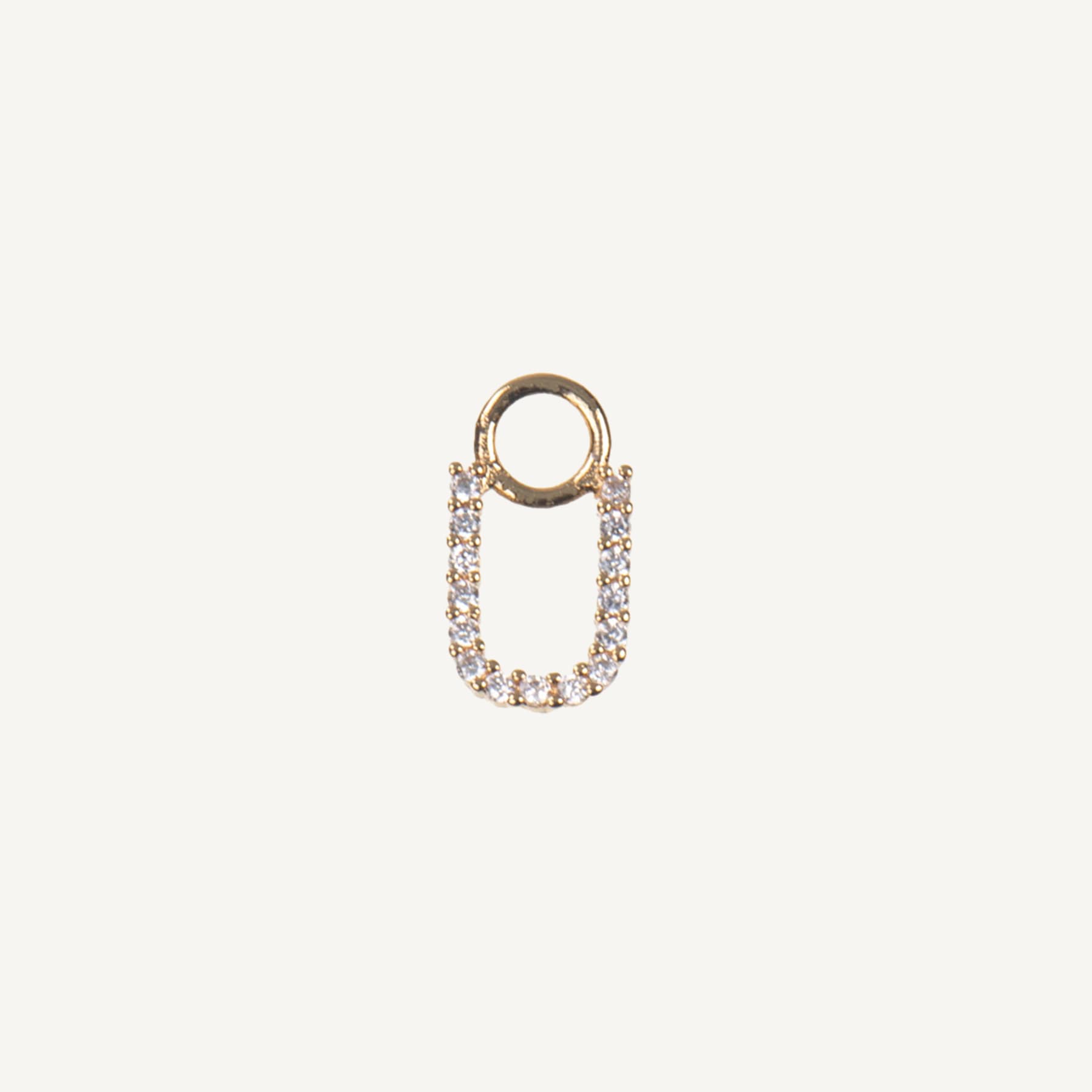 Letter Charm 'U' - Gold