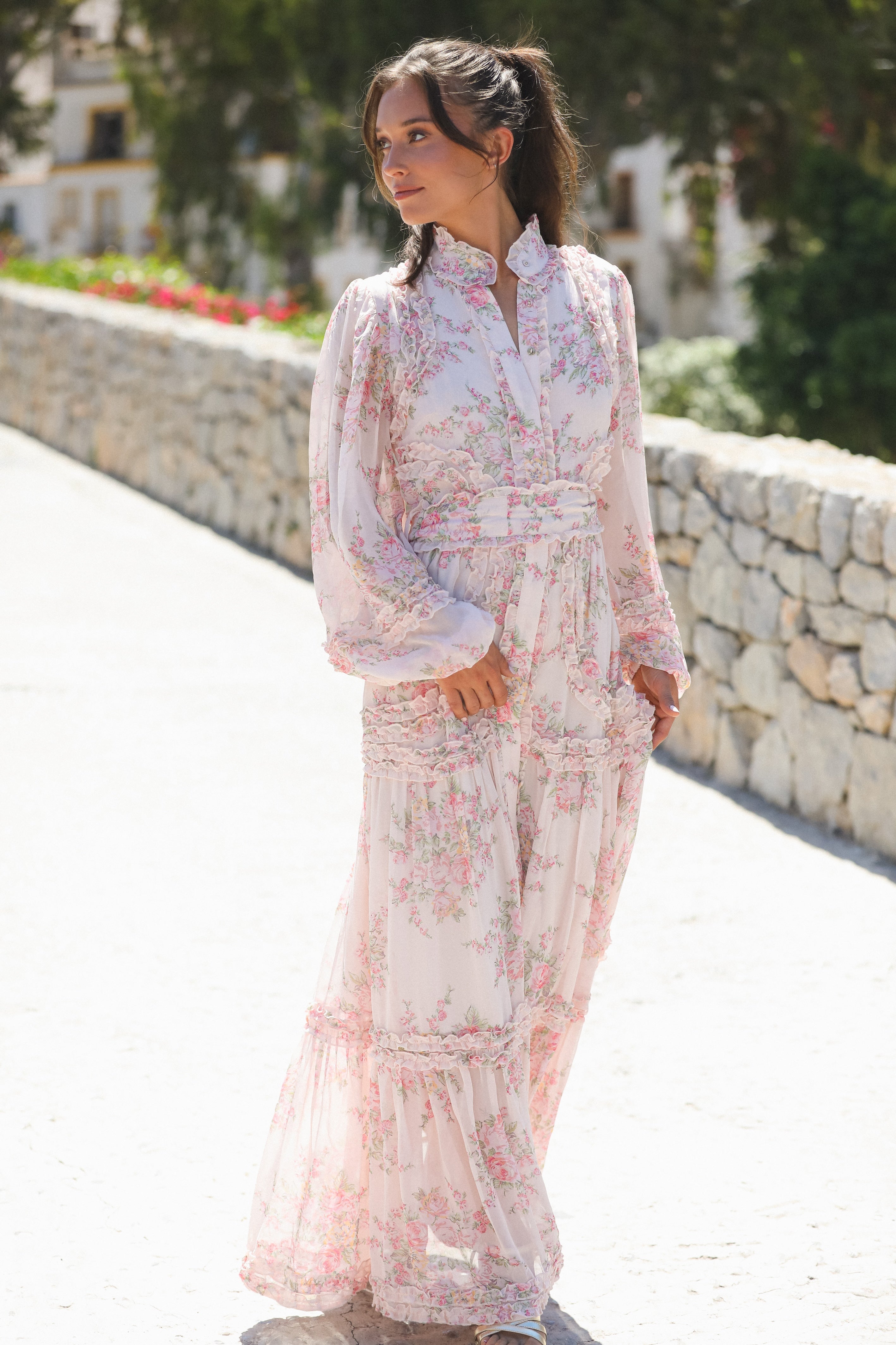 Violetta Maxi Dress Rosalia - Pink