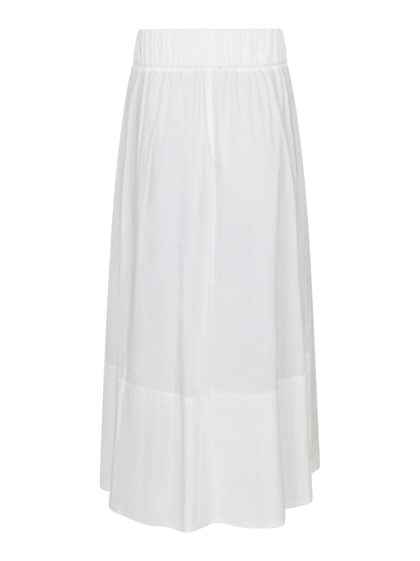 Yara Long Poplin Skirt White - White