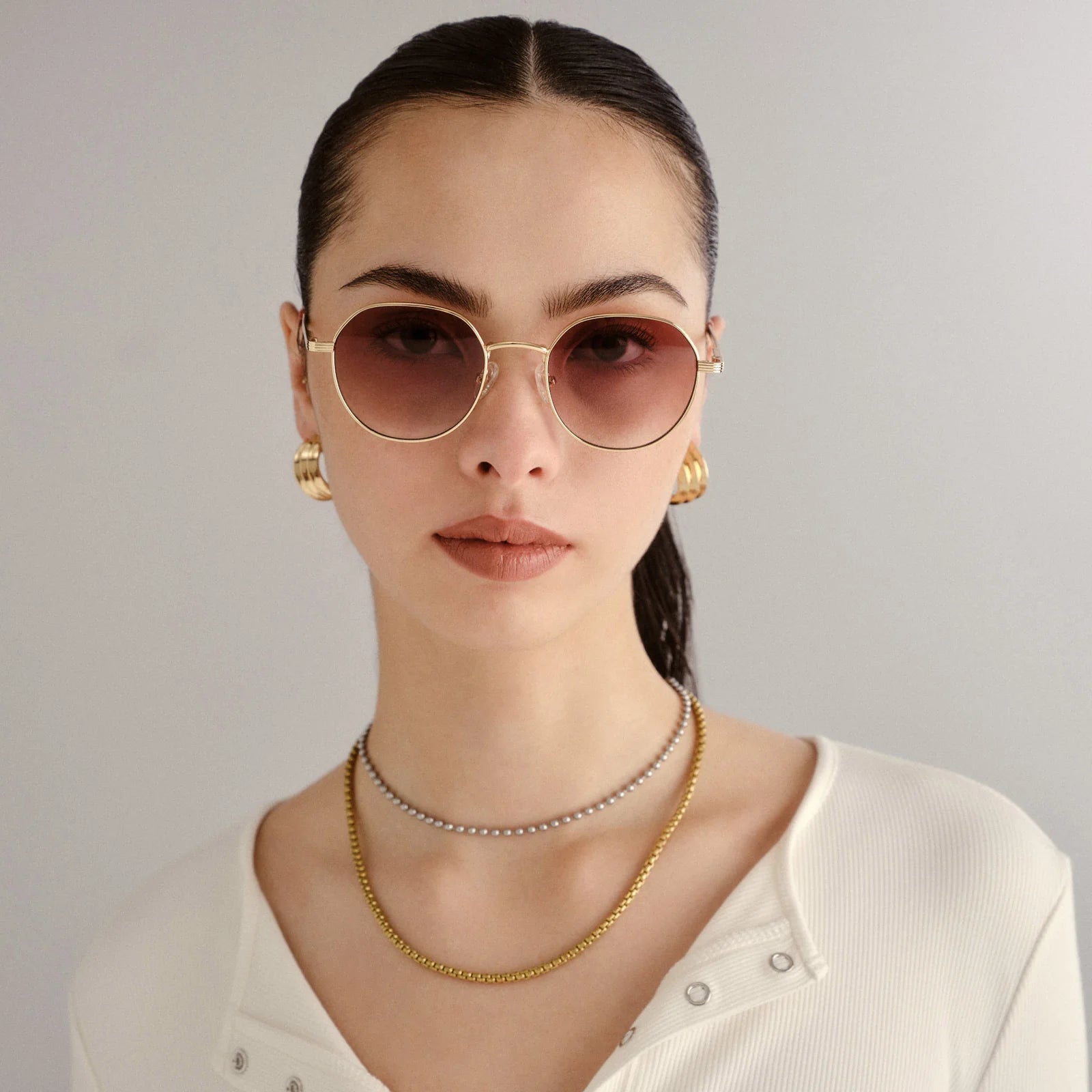Odyssey Bright Gold w/ Brown 2130 Sunglasses - Gold