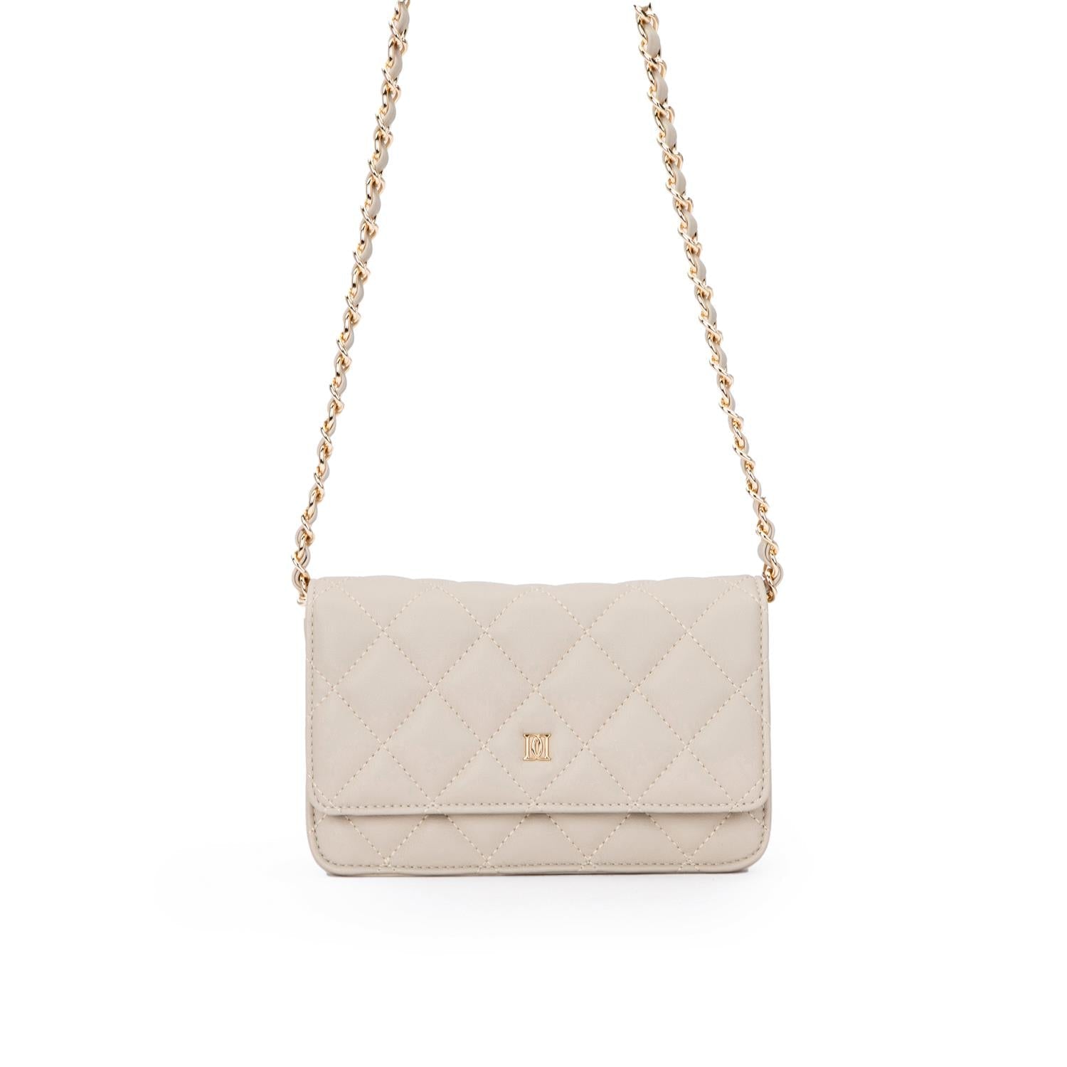 Leather Quilted Mini Bag Sand - Beige