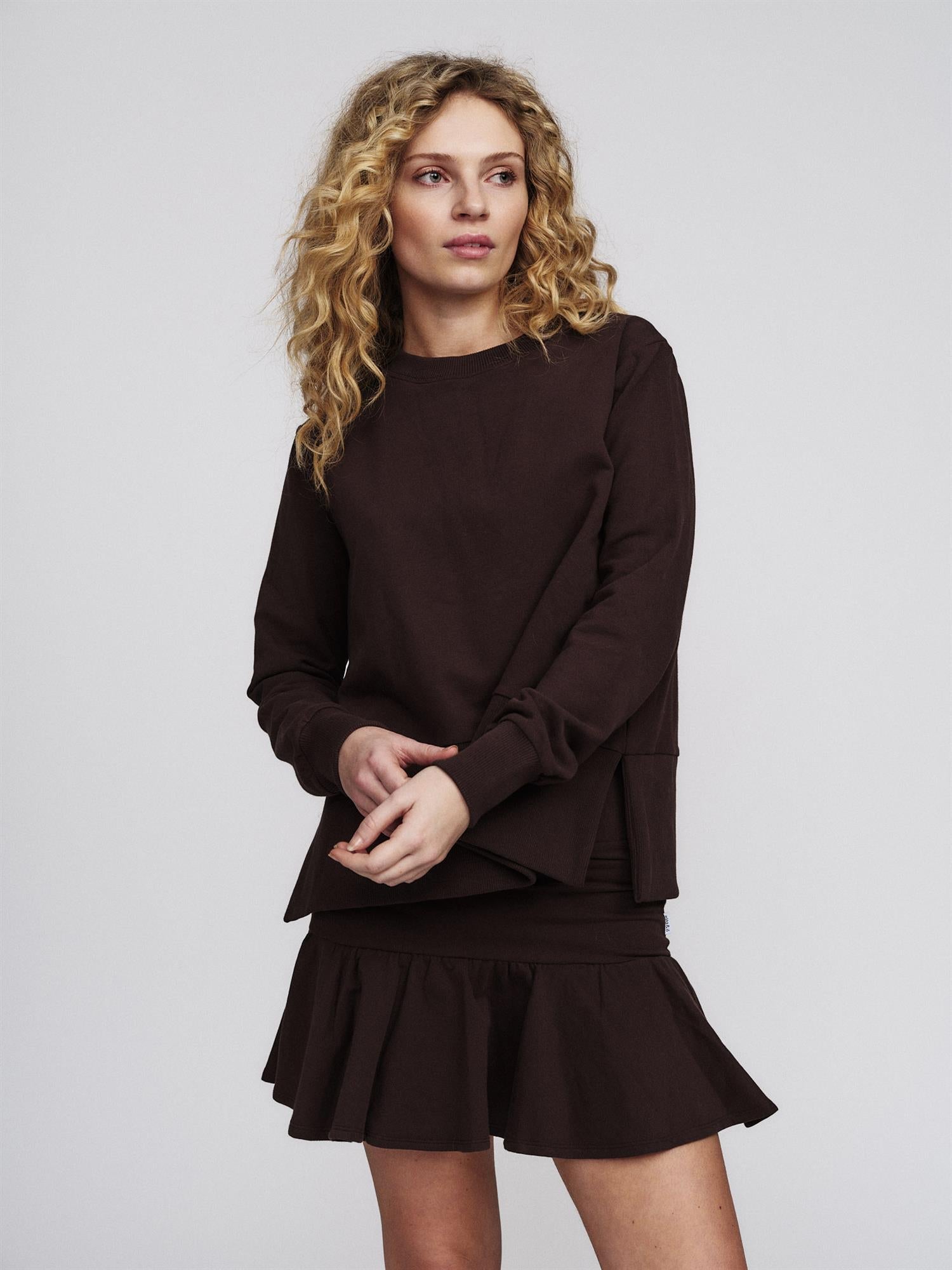 Ginger Skirt Dark Brown - Beige