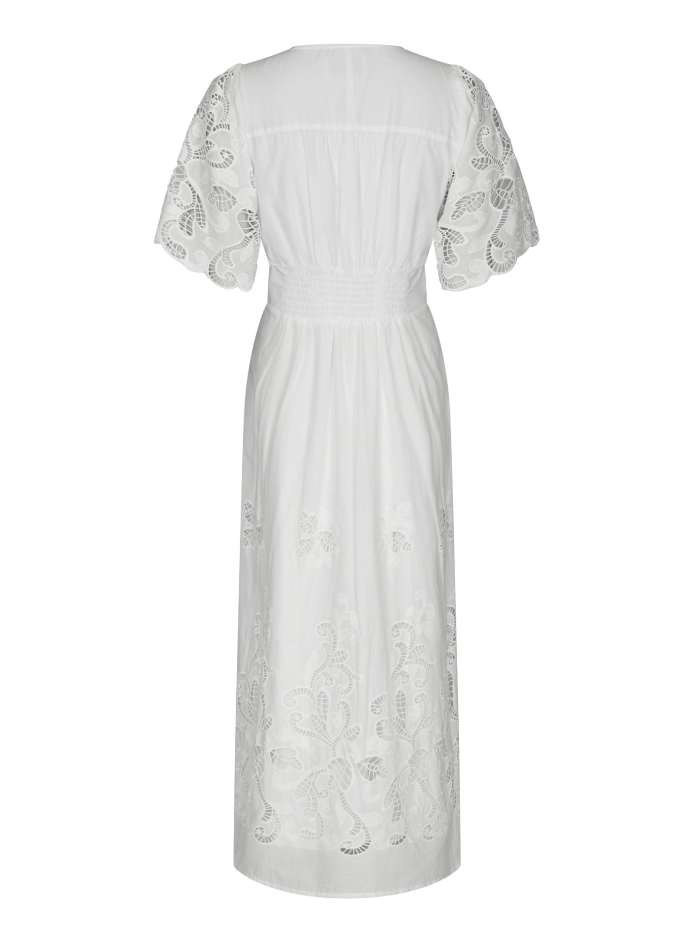 Lunette Emb Dress White - White