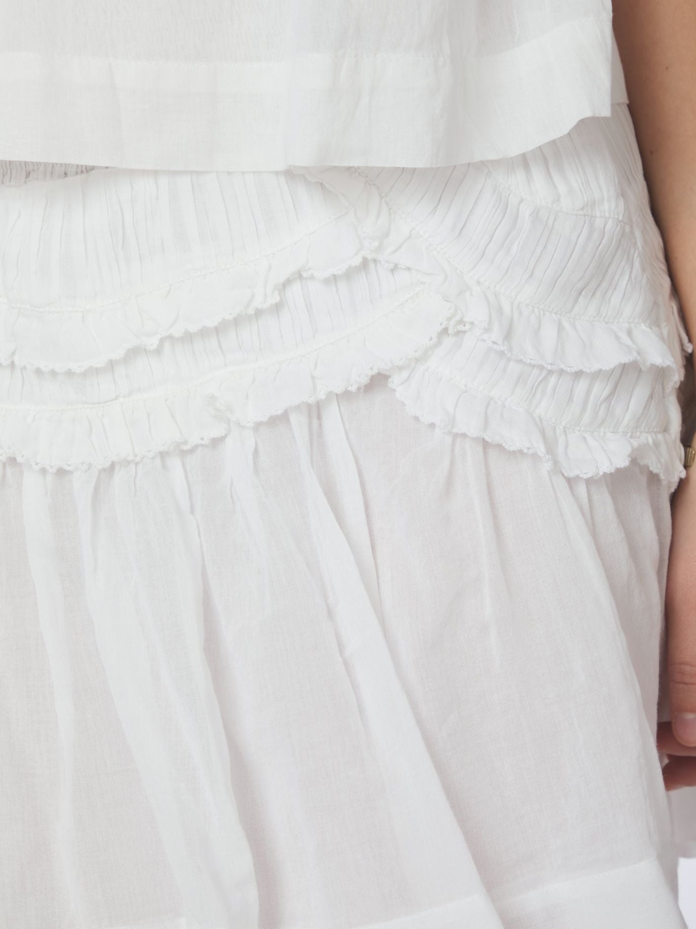 Maliah S Voile Skirt White - White