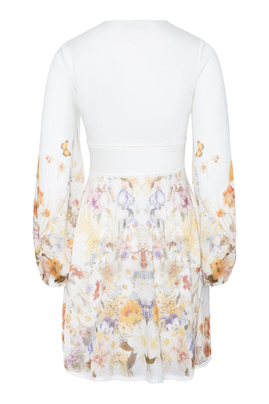 Freya Mini Dress Misty Garden - White