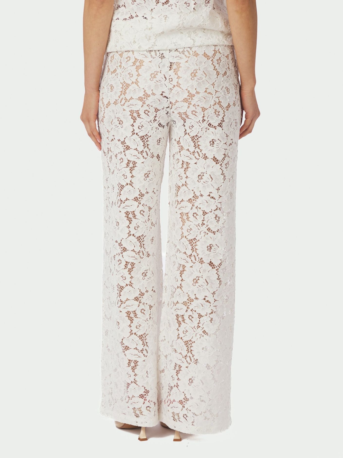 Kelans Lace Pants Off White - Off-White