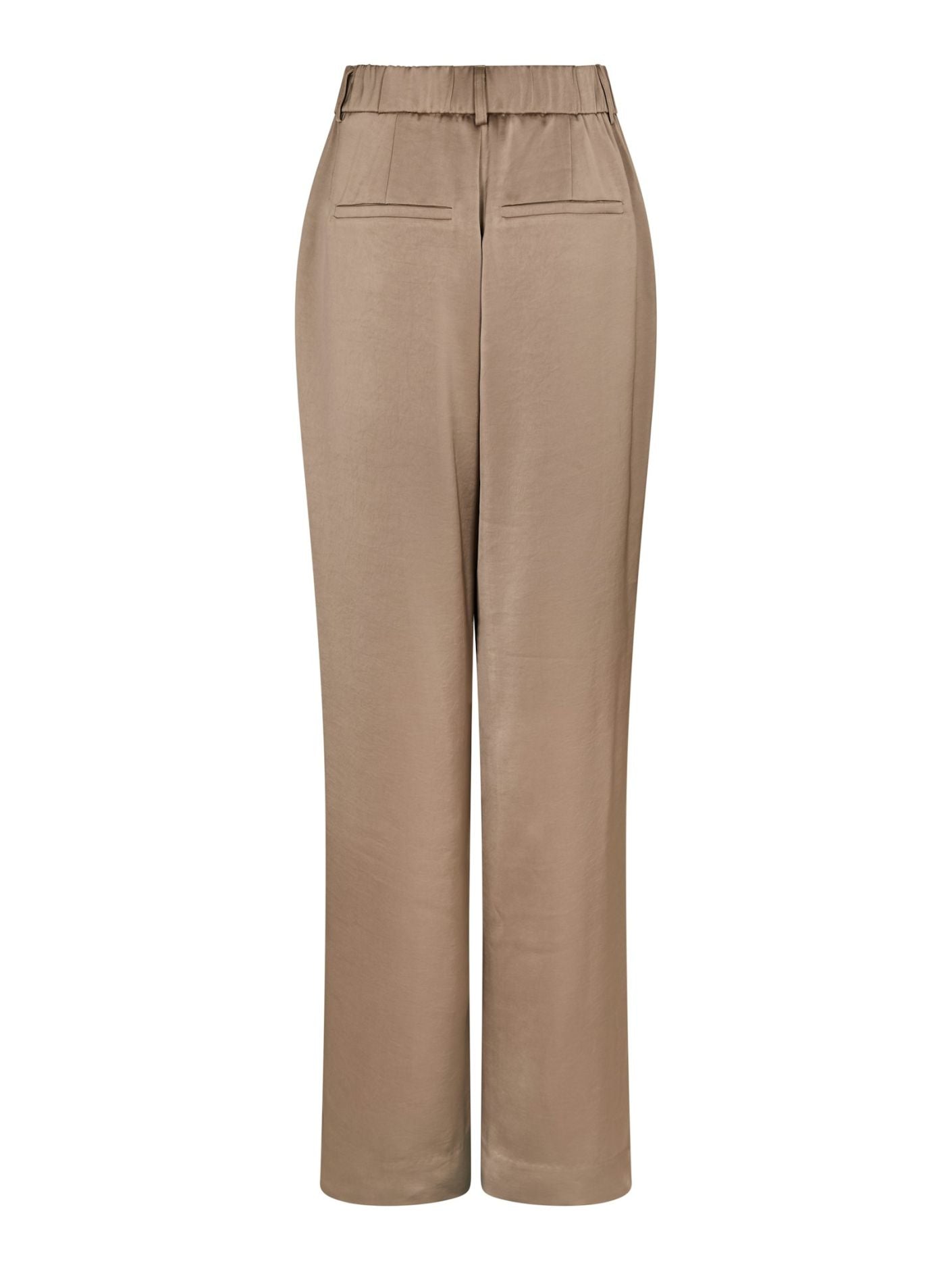 Emmett Heavy Sateen Pants Dark Taupe - Beige