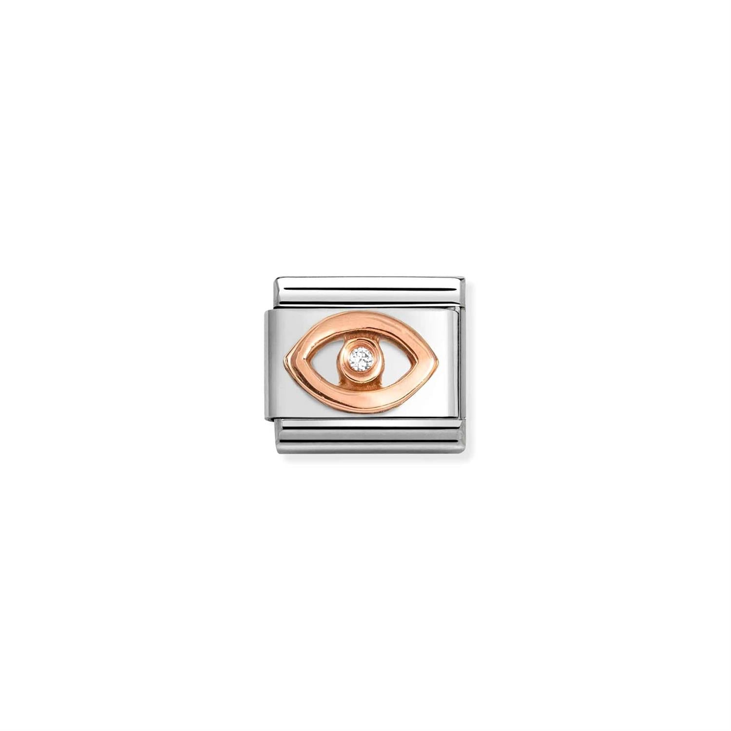 White Eye Rose Gold - Silver