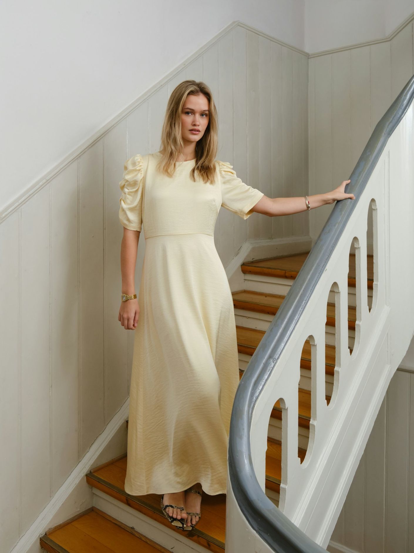 Benuti Solid Dress Light Yellow - Cream