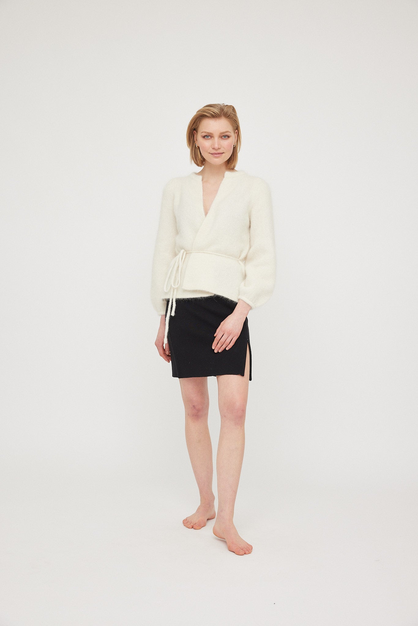 Fredrikke Chunky Cardigan White - Cream