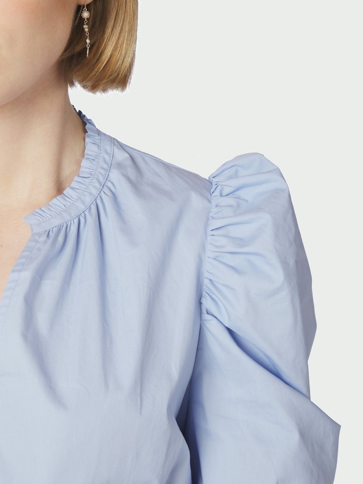 Tabbie Poplin Dress Light Blue - Sky Blue