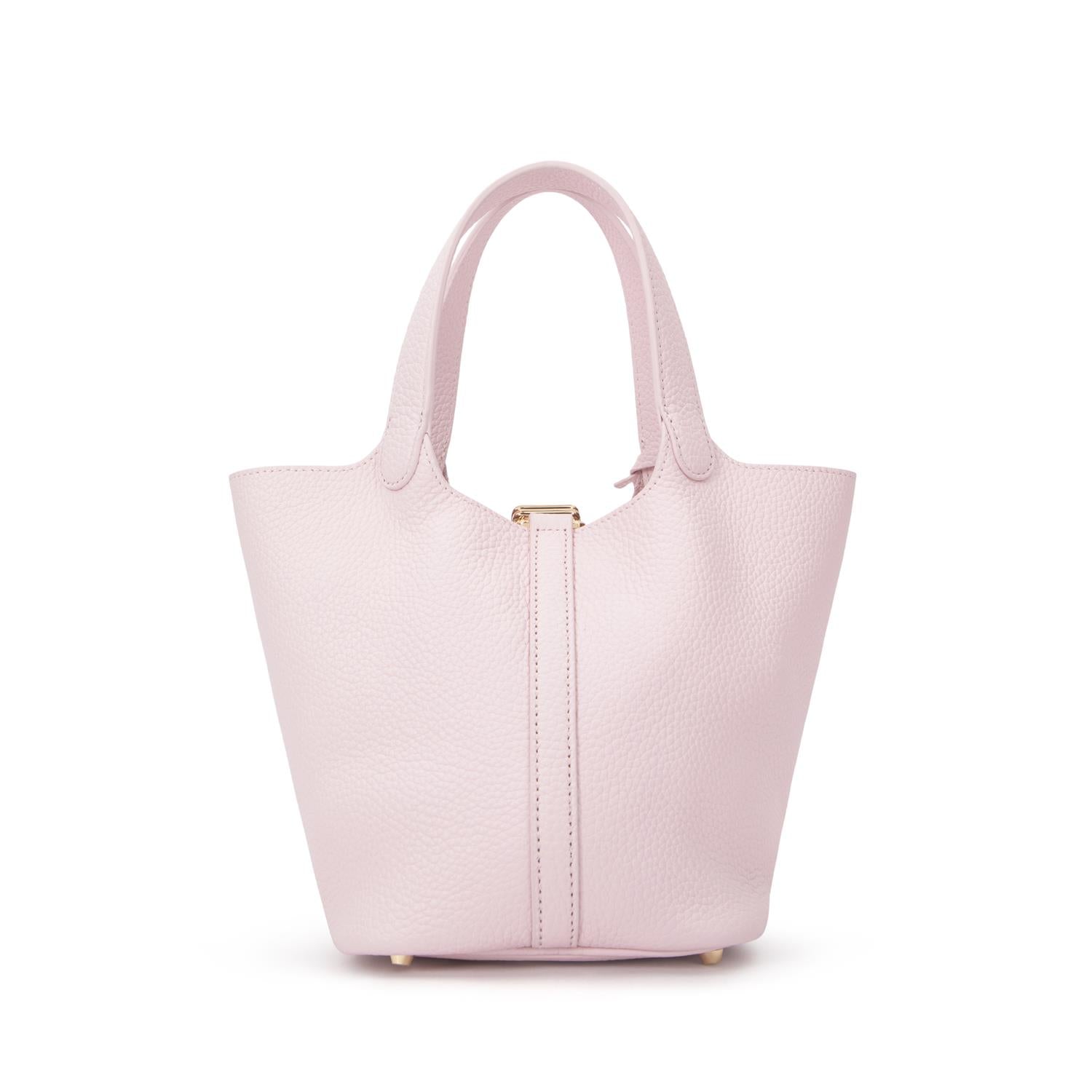 Leather Bucket Bag Mini Pale Rose - Pink