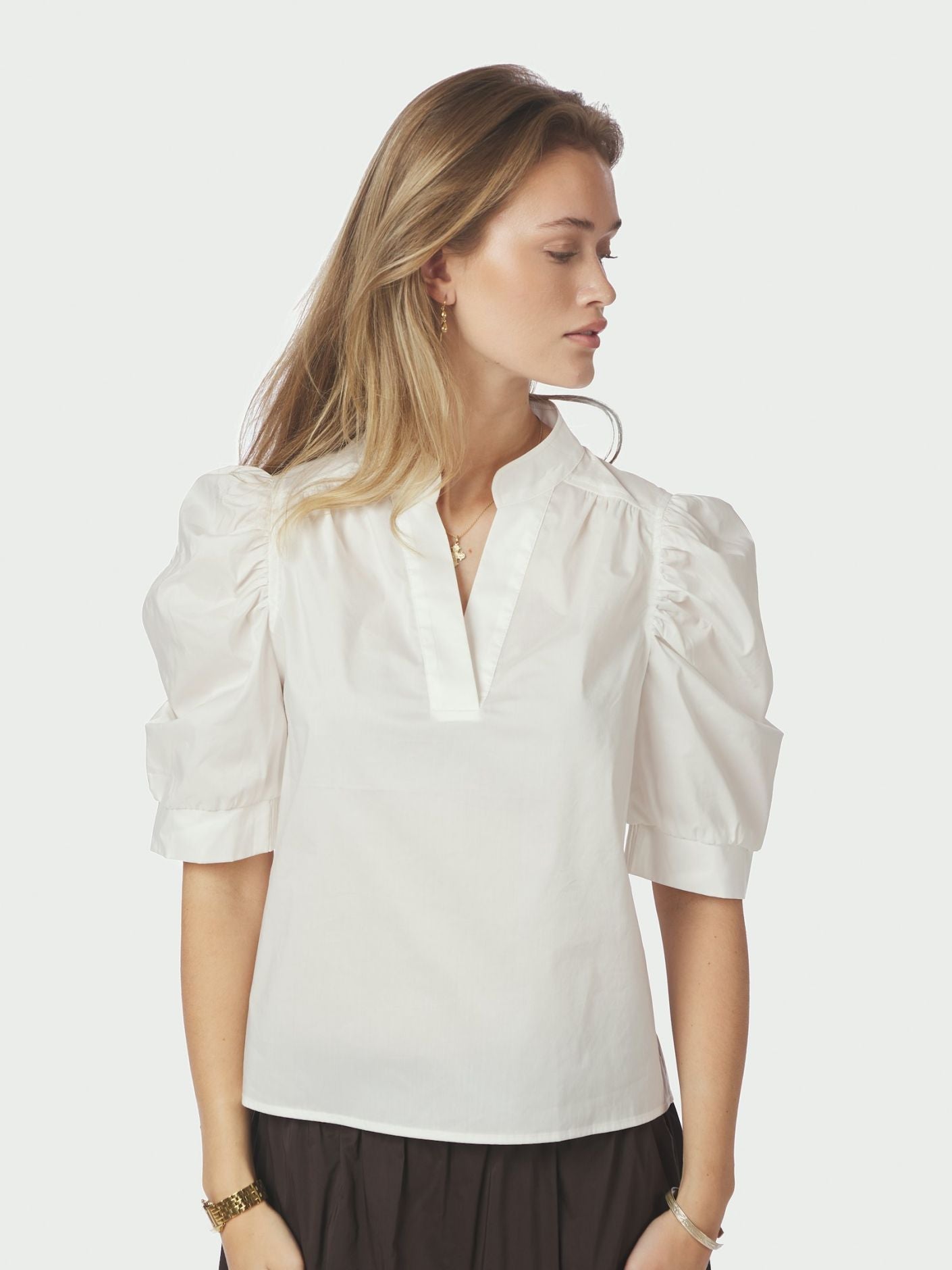 Roella Poplin Blouse White - White