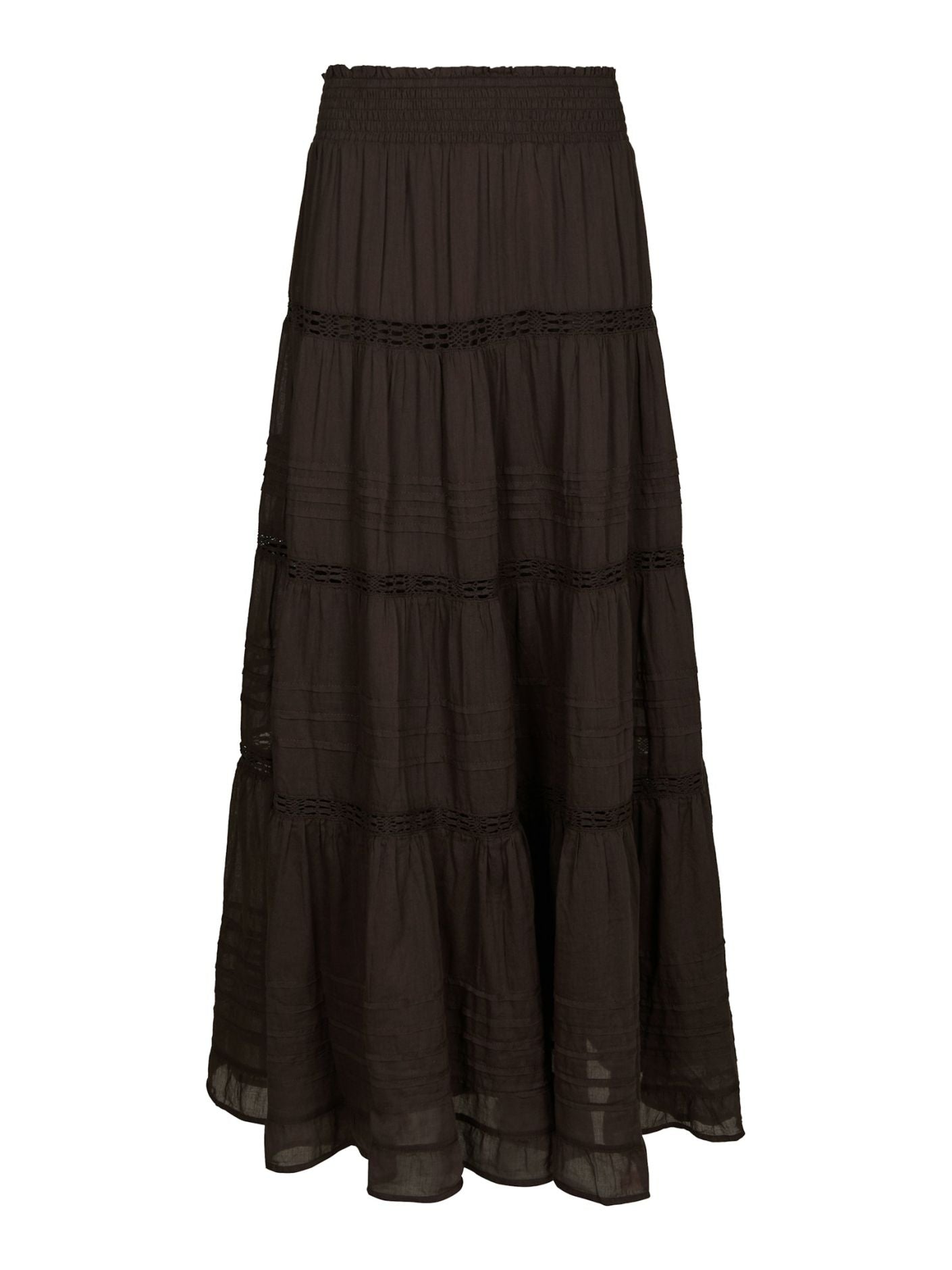 Felicia S Voile Skirt Dark Brown - Chocolate
