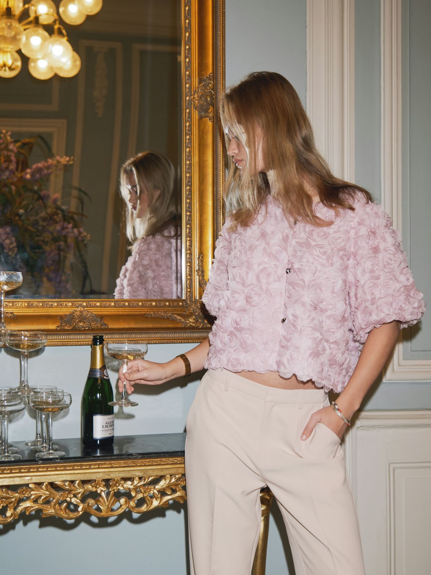 Aisa Flower Blouse Rose - Pink