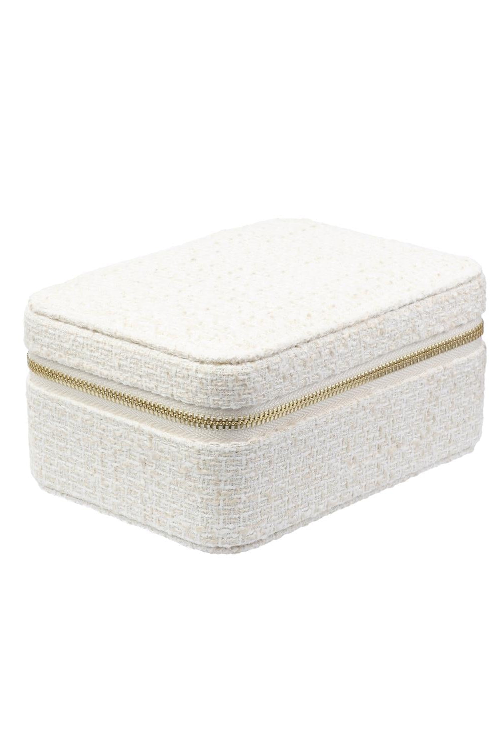Tweed Jewellery Box Off White w/ Sand - Off-White