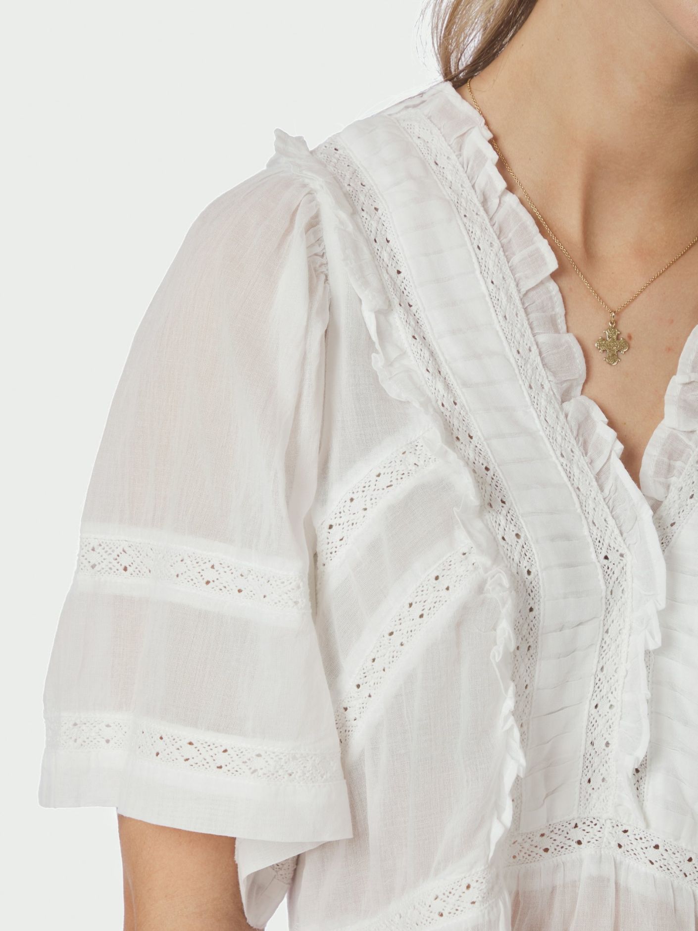 Evienne S Voile Top White - White
