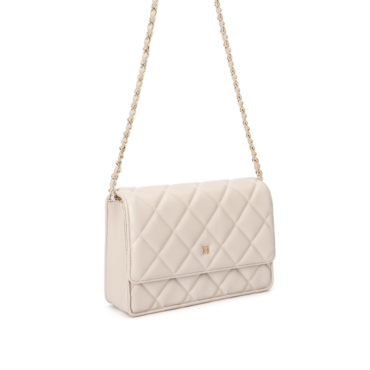 Leather Quilted Bag Sand - Beige