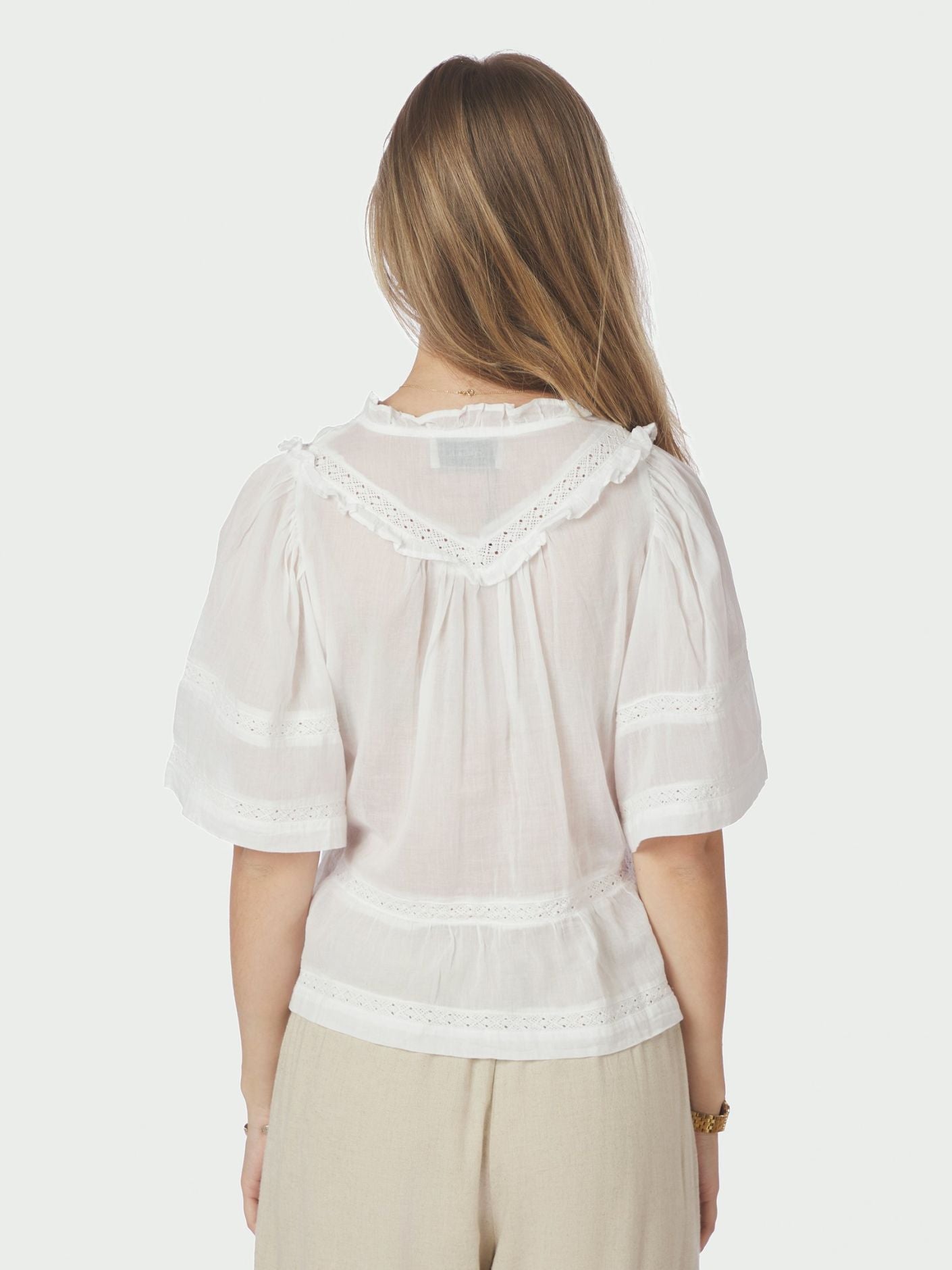 Evienne S Voile Top White - White