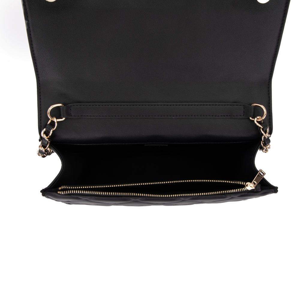 Leather Quilted Bag Black - Black