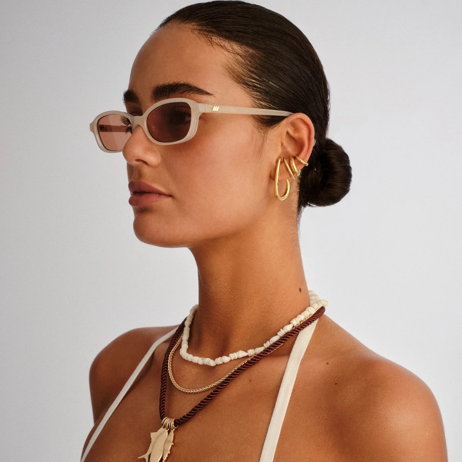 Honey Pot Nude Sunglasses - Beige