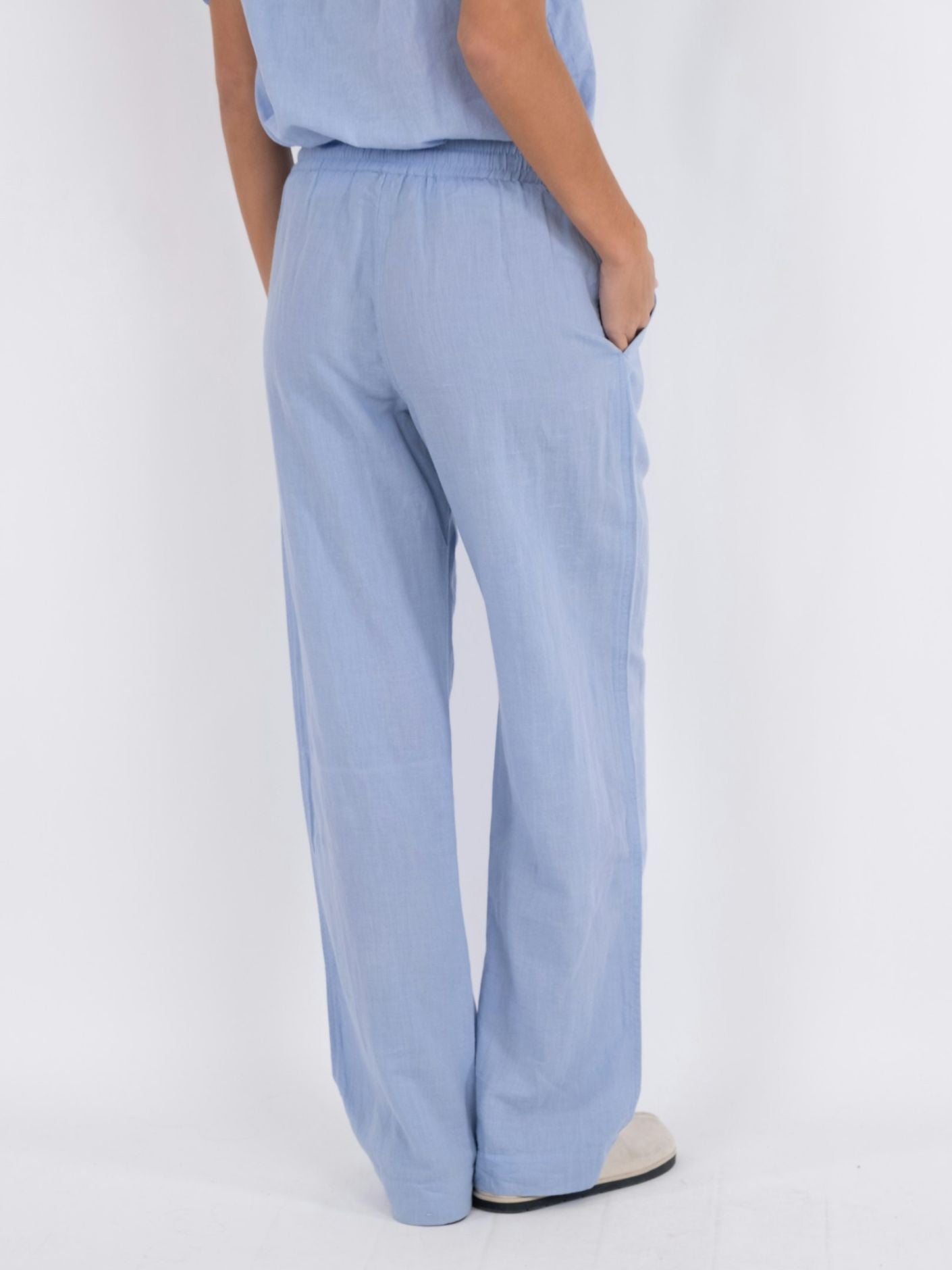 Sonar Linen Pants Light Blue - Sky Blue
