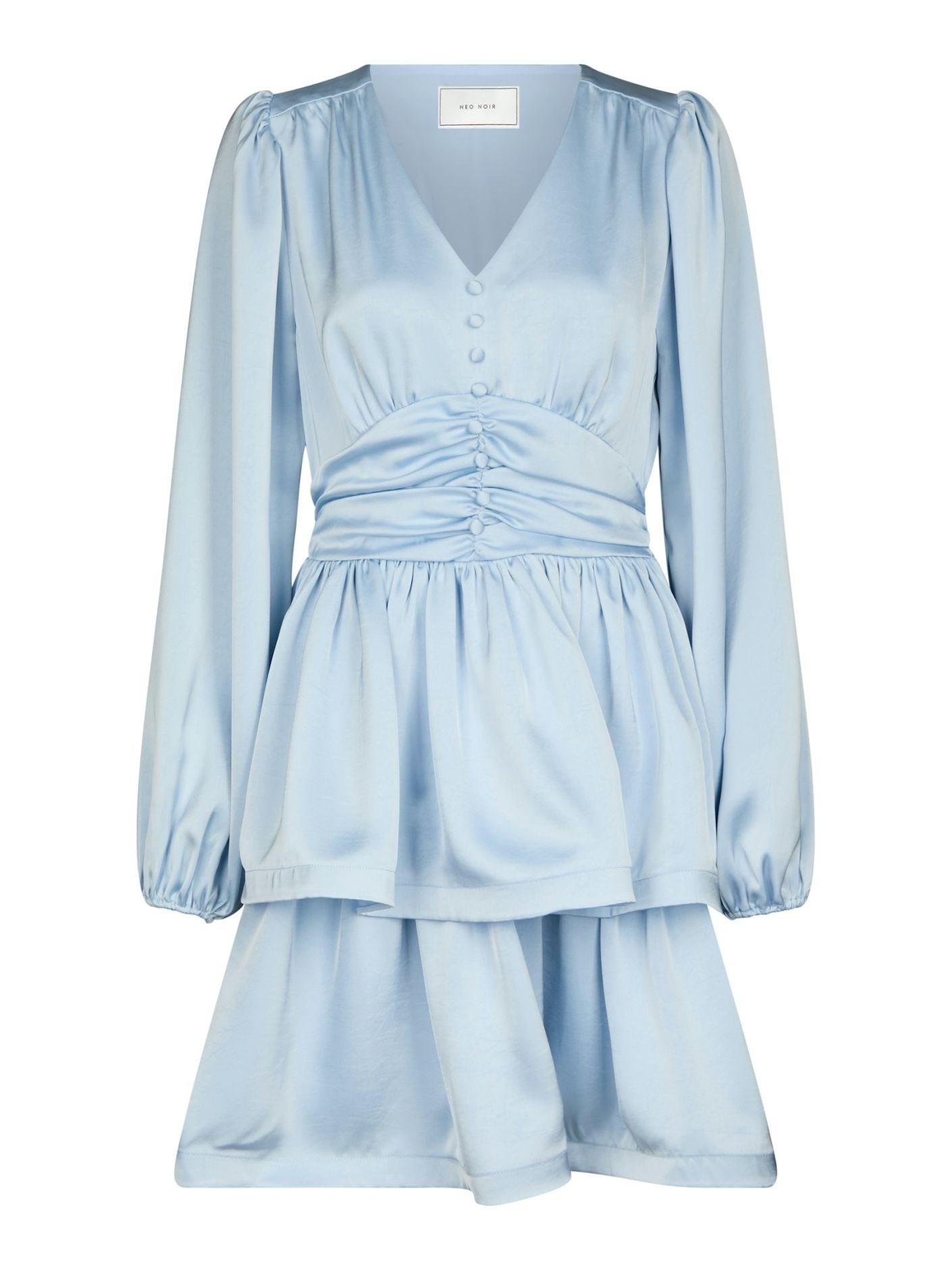 Rivana Heavy Sateen Dress Light Blue - Sky Blue