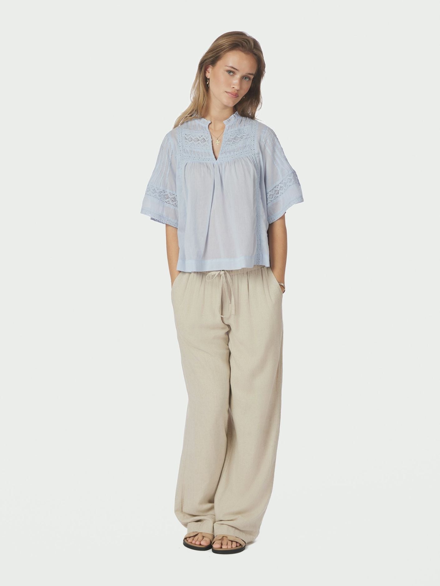 Siama S Voile Blouse Light Blue - Sky Blue
