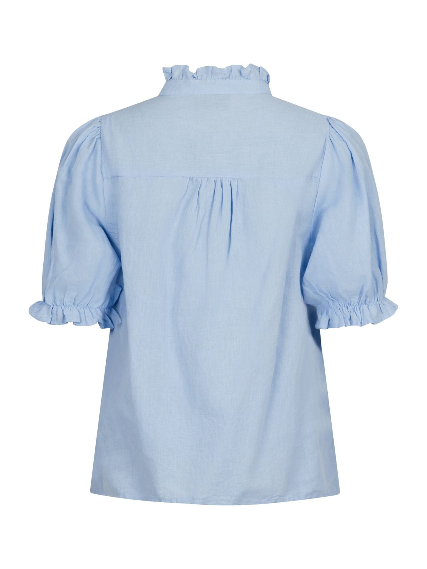 Odesa Linen Blouse Light Blue - Sky Blue